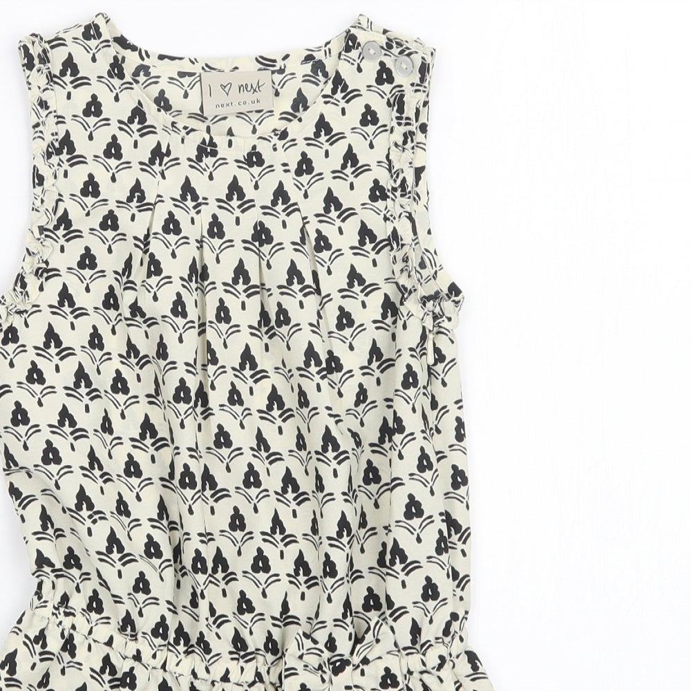 NEXT Girls Multicoloured Geometric  Playsuit One-Piece Size 4 Years