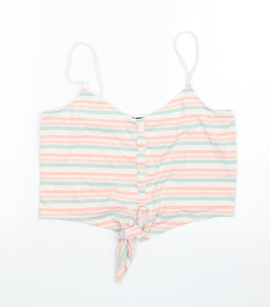 New Look Womens Multicoloured Striped  Camisole T-Shirt Size 16