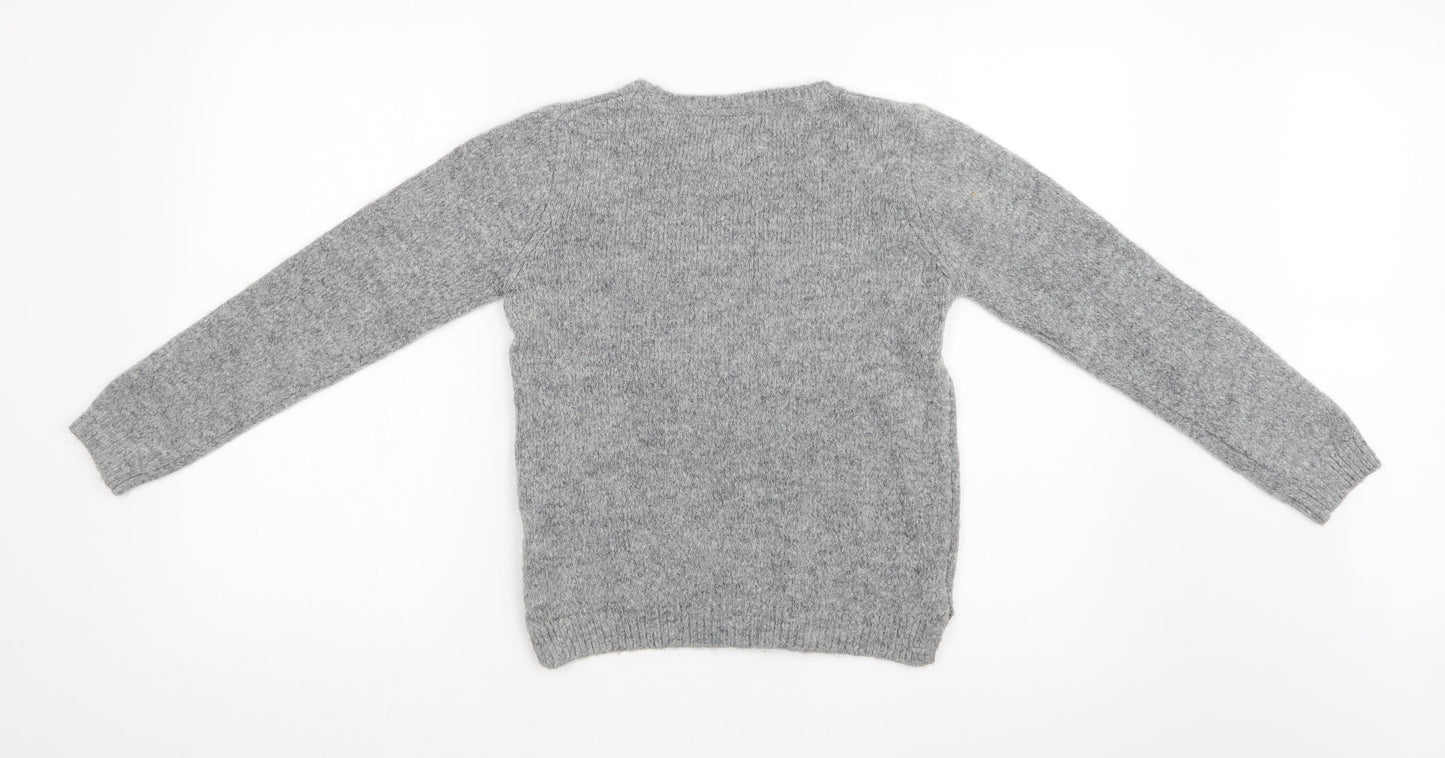 M&S Girls Grey   Pullover Sweatshirt Size 10-11 Years