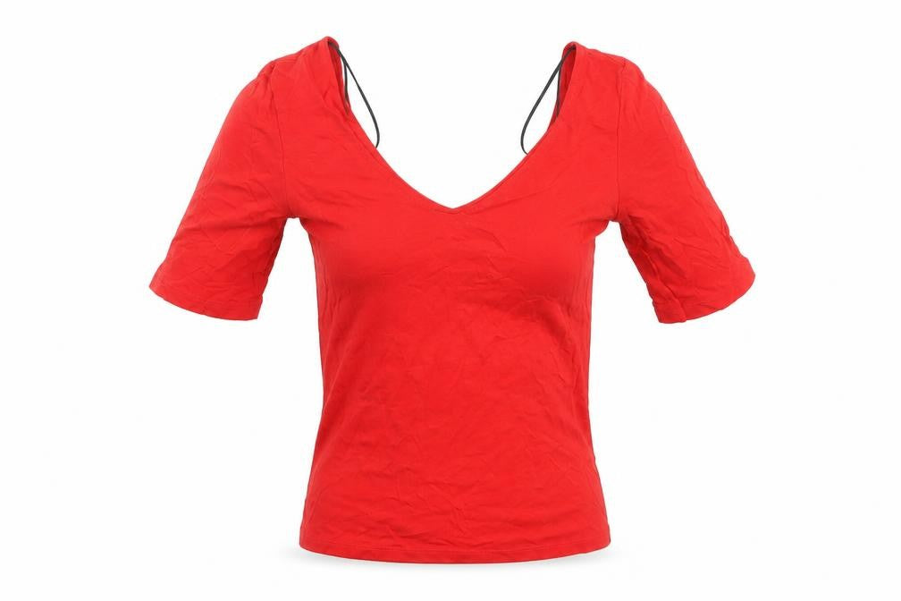 Monki Womens Red   Basic T-Shirt Size 2XS