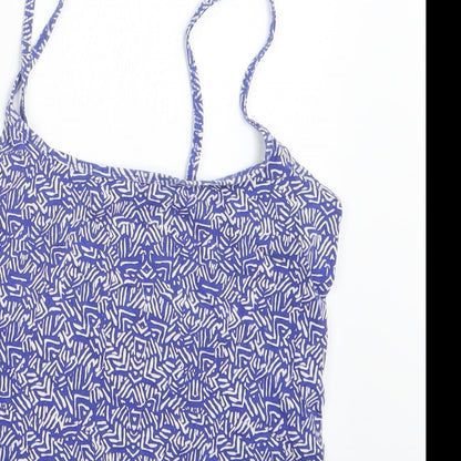 Next Womens Blue Geometric  Camisole T-Shirt Size 6