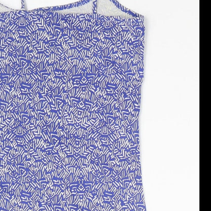 Next Womens Blue Geometric  Camisole T-Shirt Size 6