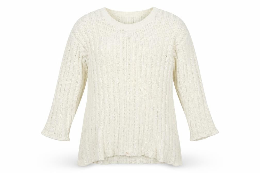 Strenesse Womens White Striped  Pullover Jumper Size 10