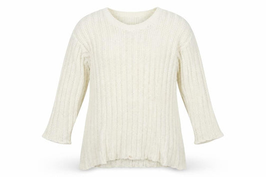 Strenesse Womens White Striped  Pullover Jumper Size 10