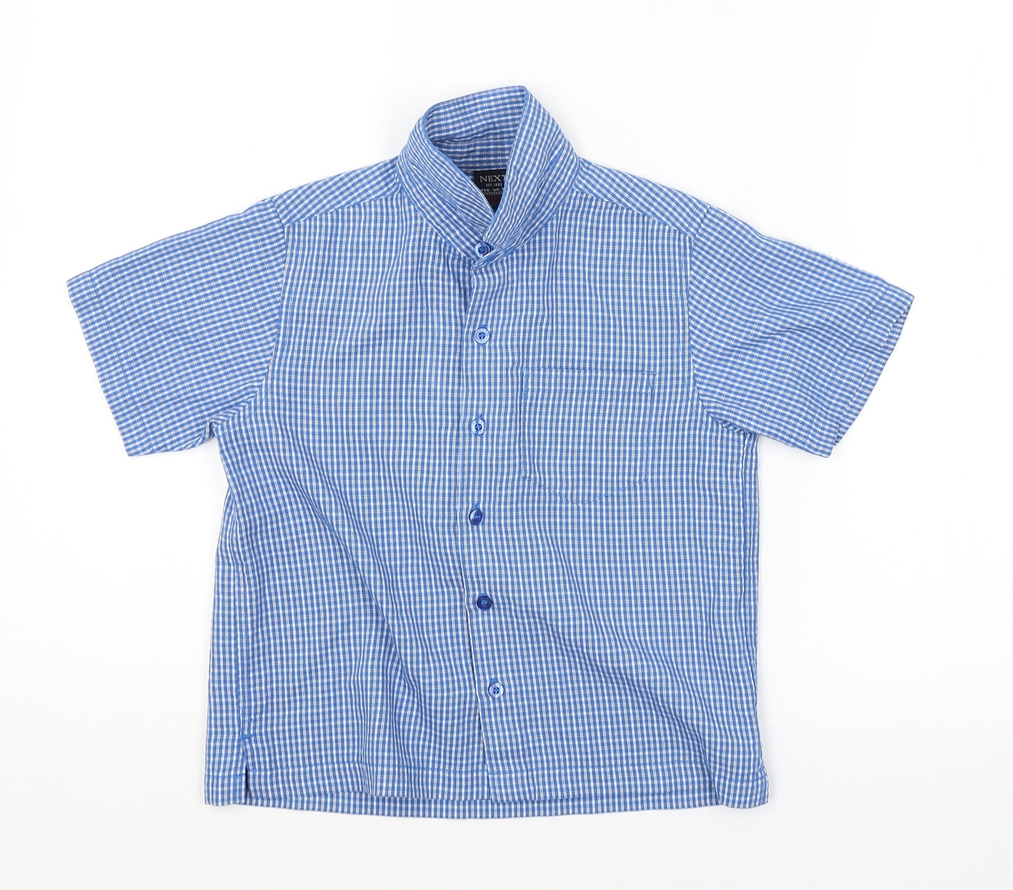 NEXT Boys Blue Check  Basic Button-Up Size 4 Years