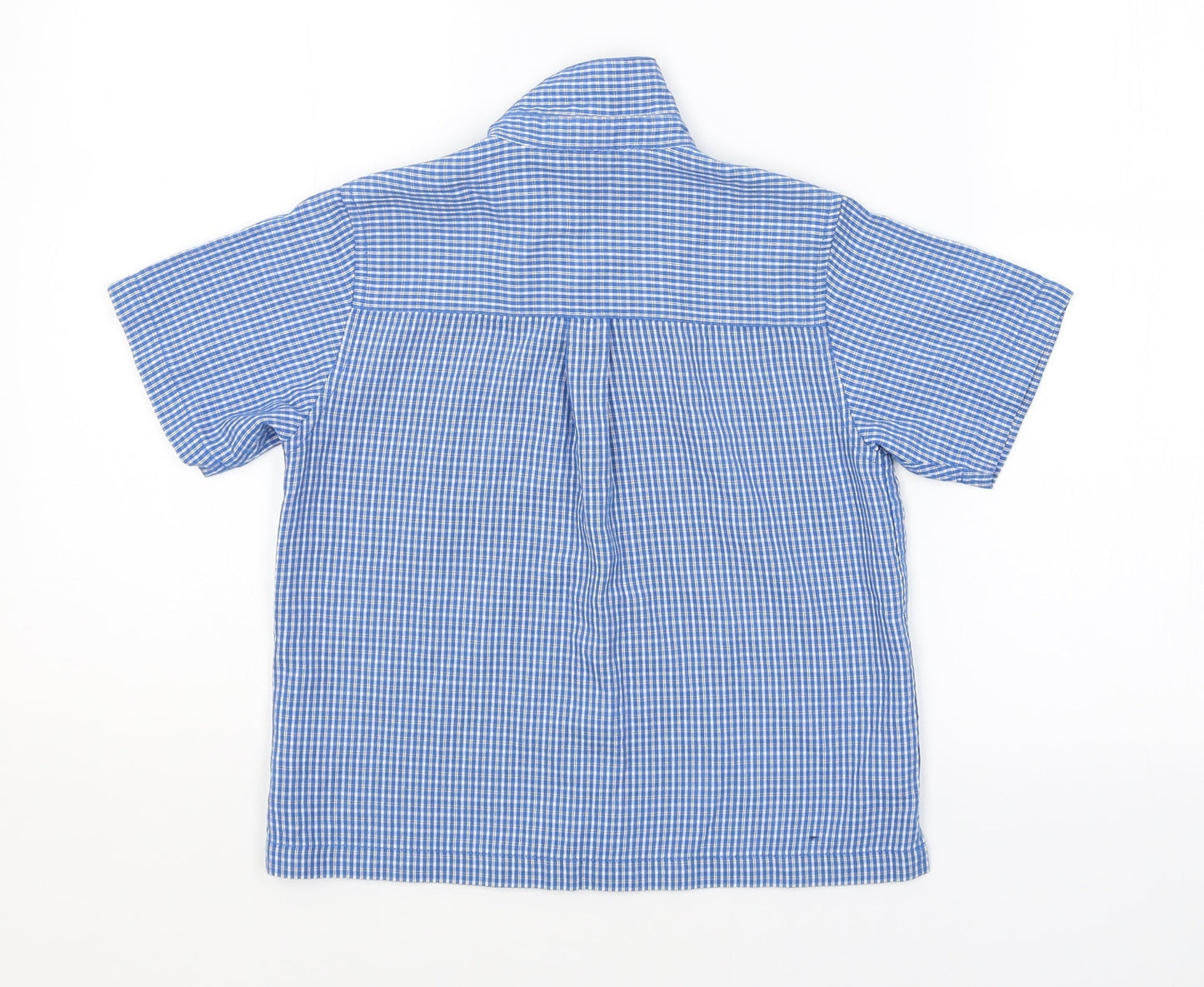 NEXT Boys Blue Check  Basic Button-Up Size 4 Years