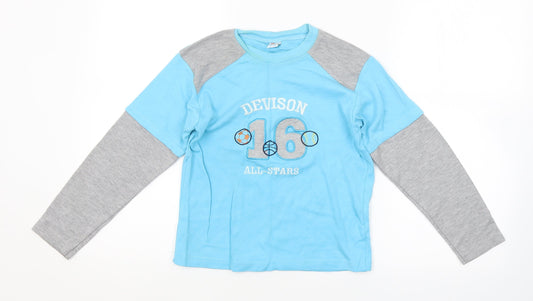 Preworn Boys Blue   Basic T-Shirt Size 7-8 Years