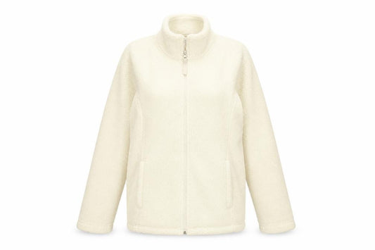 Mia Moda Womens Beige   Full Zip Sweatshirt Size S