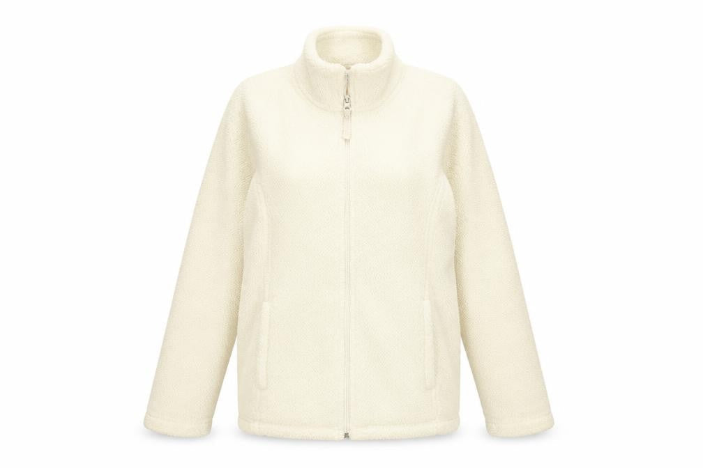 Mia Moda Womens Beige   Full Zip Sweatshirt Size S