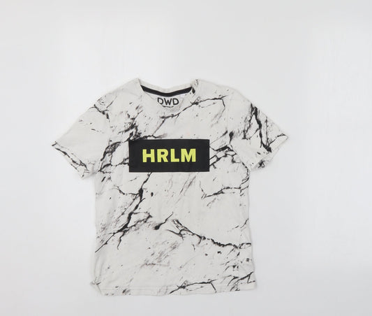 DWD Boys White   Basic T-Shirt Size 9-10 Years