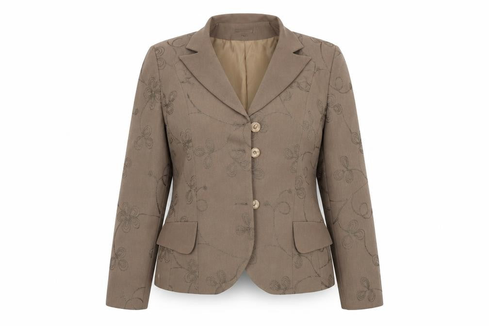 Classics Womens Brown Floral   Blazer Size 16