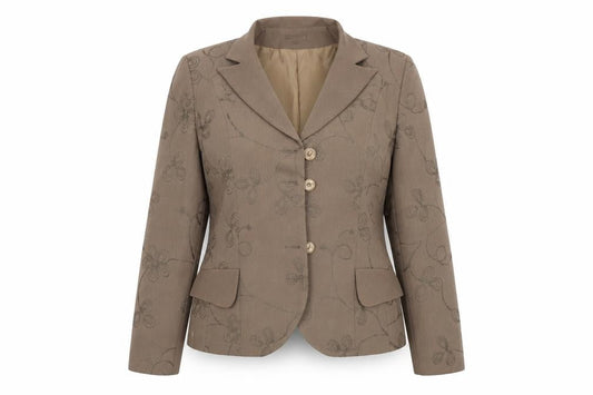 Classics Womens Brown Floral   Blazer Size 16