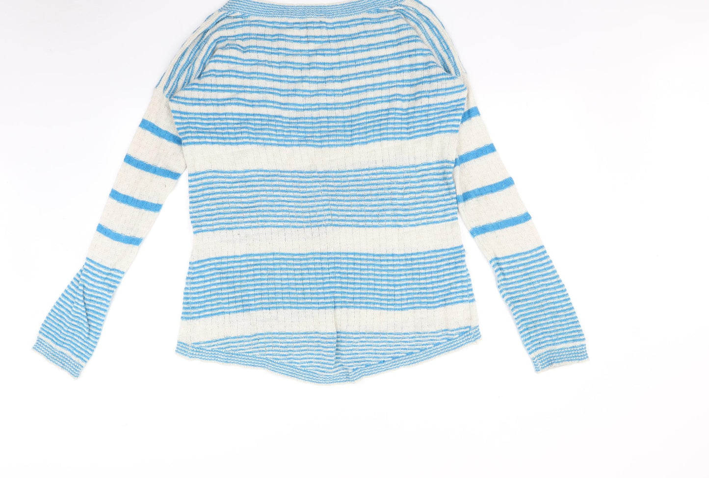 Simonsen Womens Blue Striped  Pullover Jumper Size L