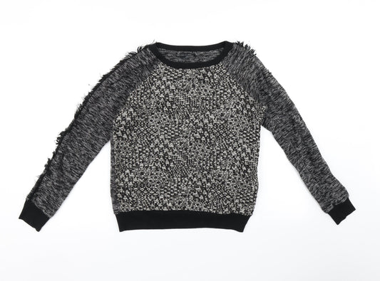 Zara Womens Black   Pullover Jumper Size M