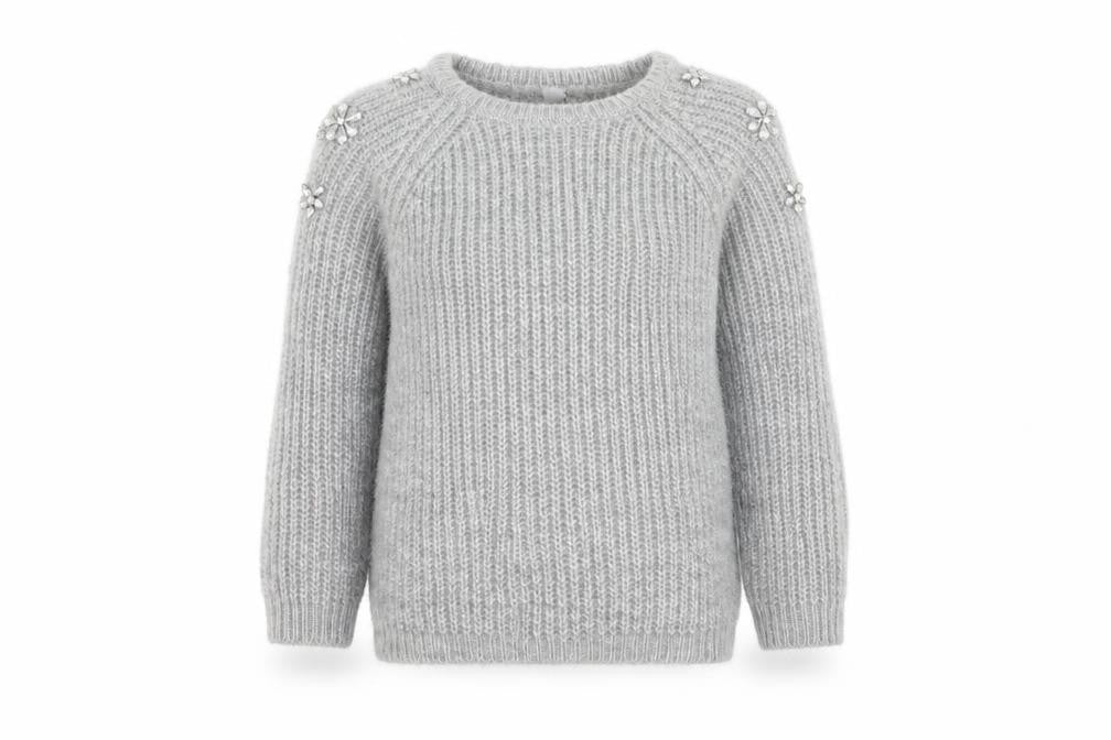Primark Girls Grey   Pullover Jumper Size 7-8 Years