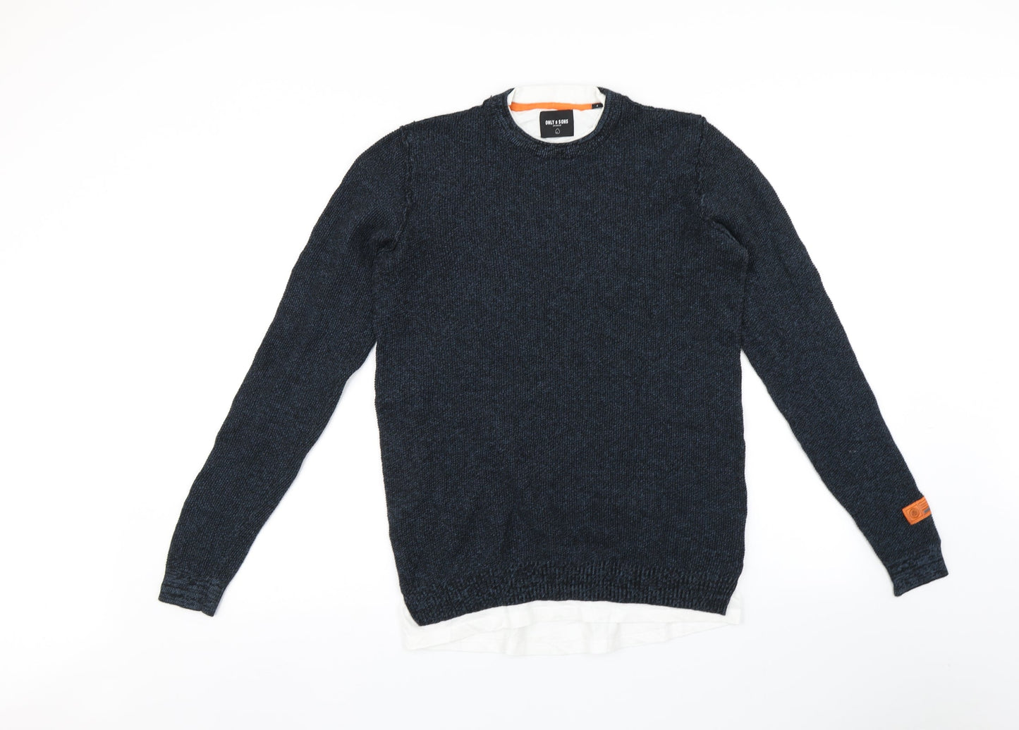 Only&Sons Mens Blue   Pullover Jumper Size S