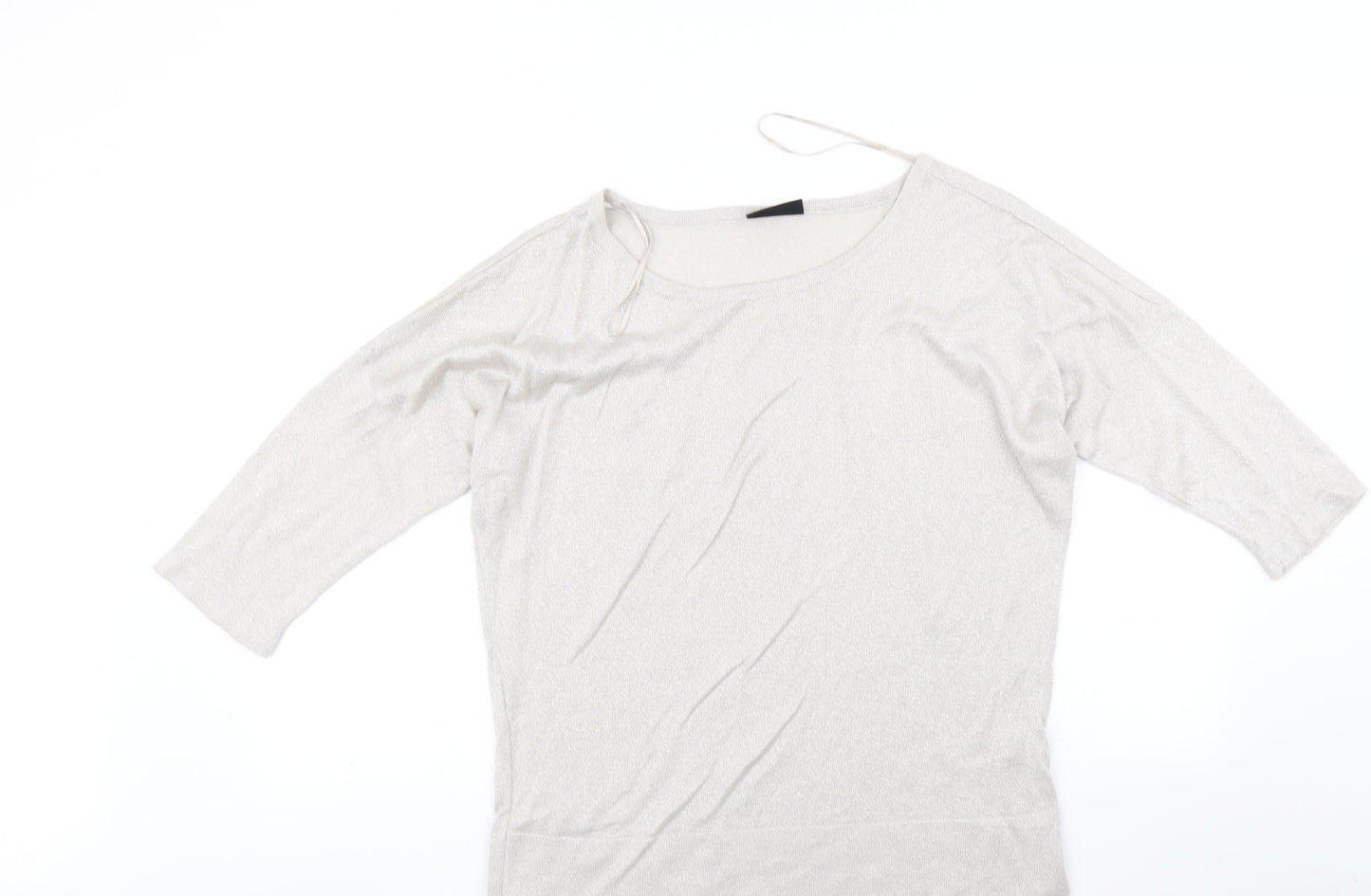 Wallis Womens Silver   Basic T-Shirt Size M