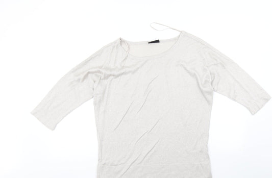 Wallis Womens Silver   Basic T-Shirt Size M
