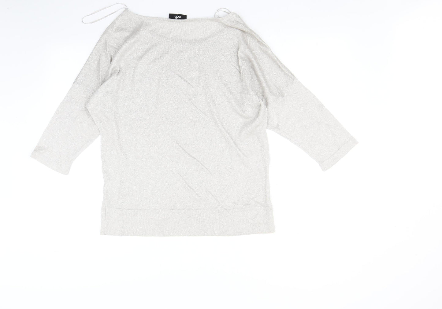 Wallis Womens Silver   Basic T-Shirt Size M