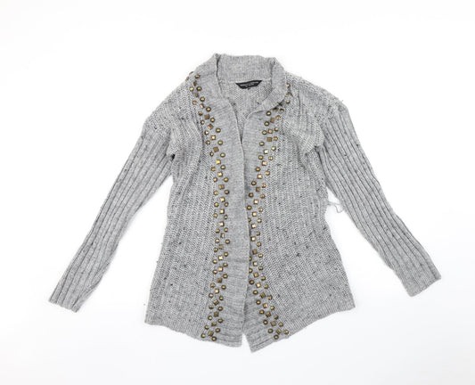 Dorothy Perkins Womens Grey   Cardigan Jumper Size 8