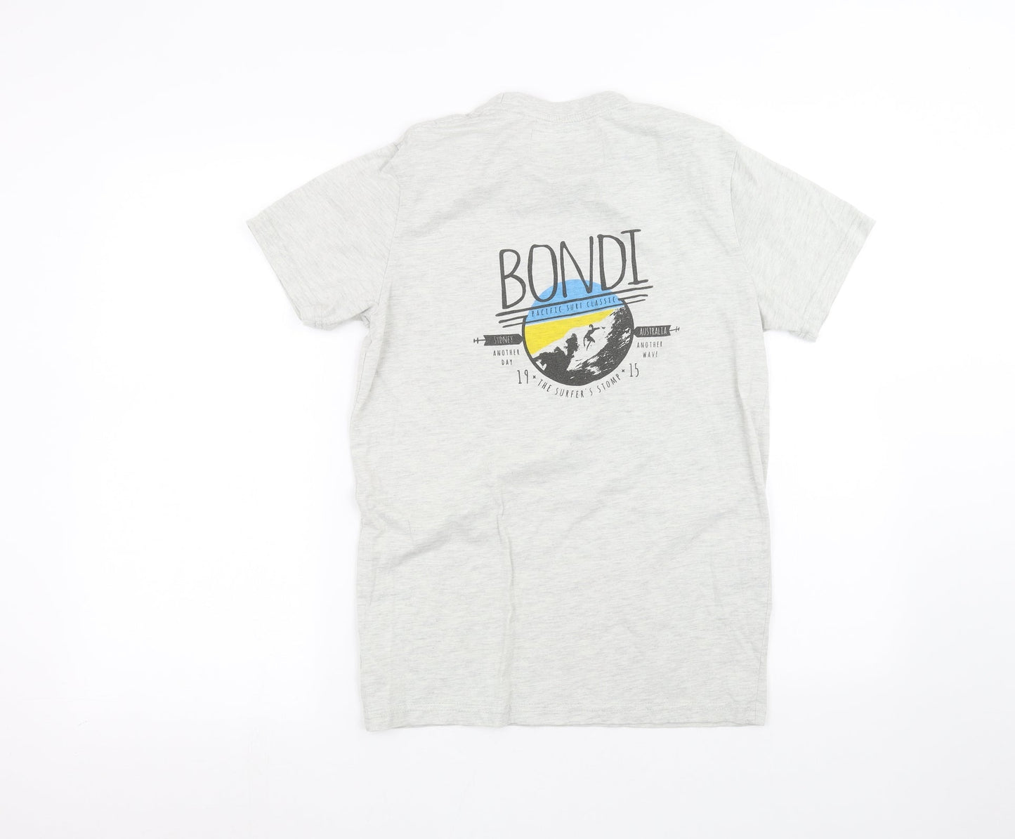 Between The Flags Mens Grey    T-Shirt Size XS