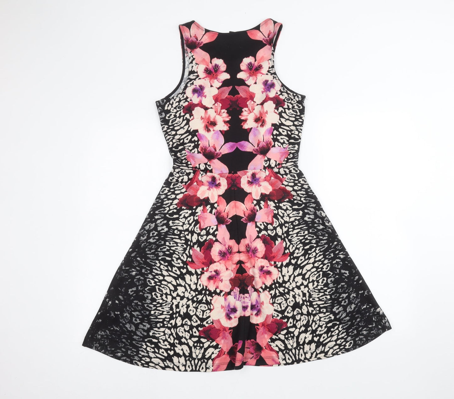 H&M Womens Black Floral  A-Line  Size S