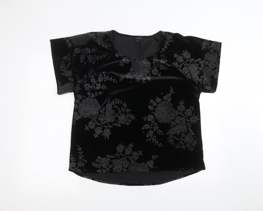 River Island Womens Black   Basic T-Shirt Size 10