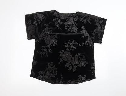 River Island Womens Black   Basic T-Shirt Size 10