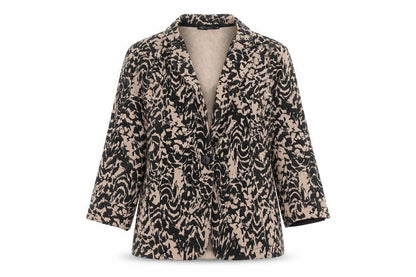 Signage Womens Brown Animal Print  Jacket  Size 10