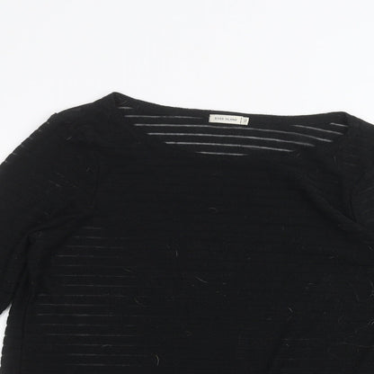 River Island Womens Black   Basic T-Shirt Size 12