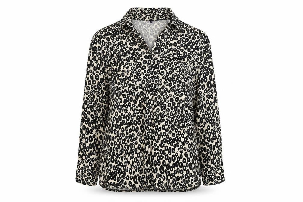 Arista Womens White Polka Dot  Basic Button-Up Size 14