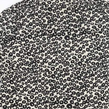Arista Womens White Polka Dot  Basic Button-Up Size 14