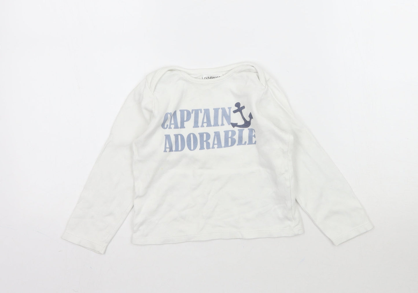 Ladybird Baby White   Basic T-Shirt Size 18-24 Months  - Captain Adorable