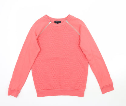 Preloved Atmosphere Womens Pink   Pullover Sweatshirt Size 6  - Coral Coloured - Front