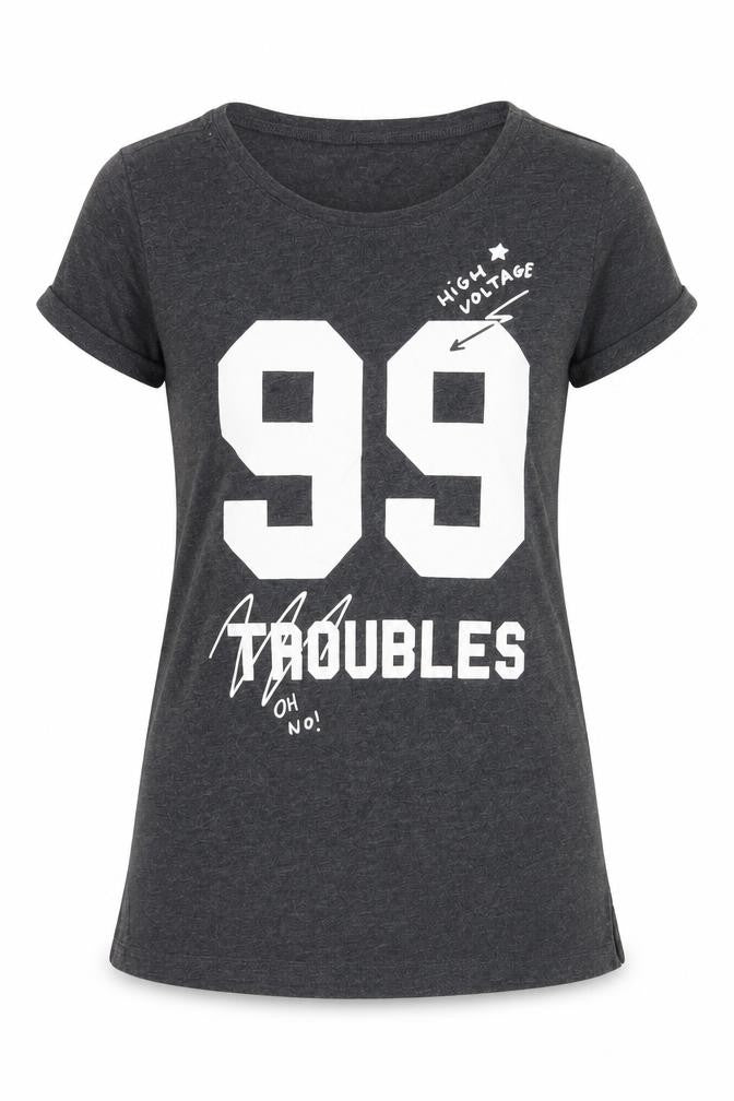 Sinsay Womens Grey   Basic T-Shirt Size S  - 99 Troubles