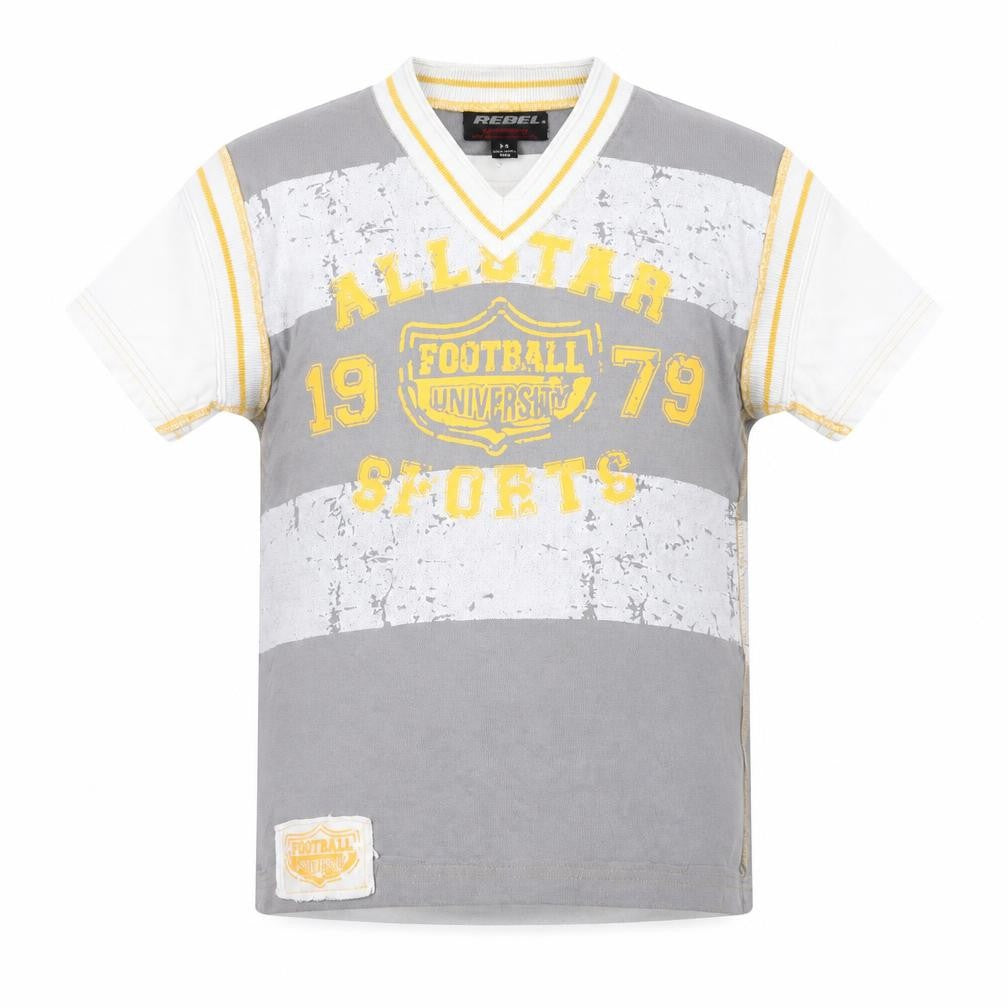 Rebel Boys Multicoloured   Basic T-Shirt Size 9-10 Years  - Football
