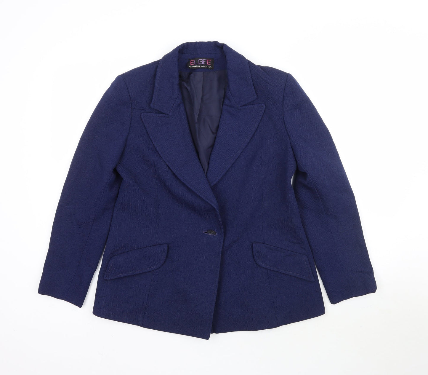 Elgee Womens Blue   Jacket Blazer Size M