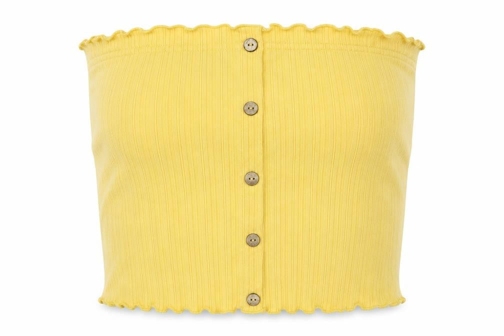 New Look Womens Yellow   Cropped Blouse Size S