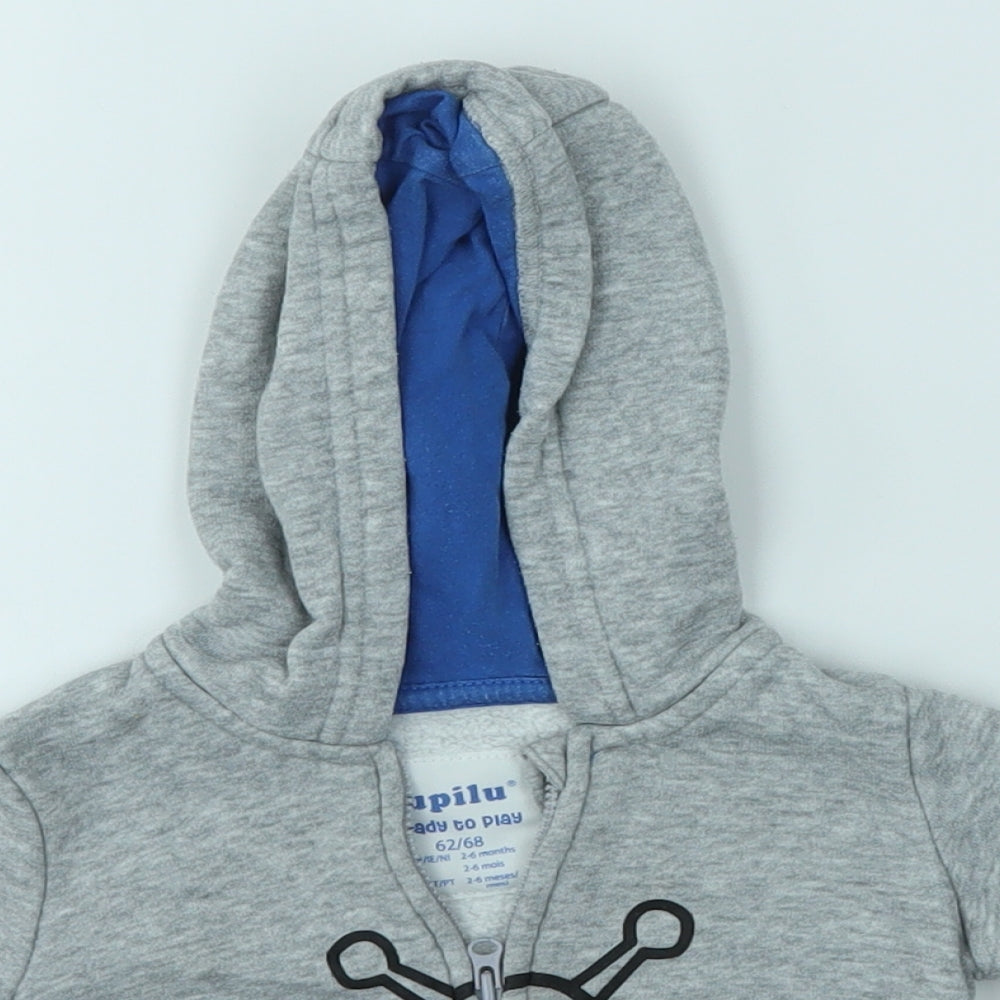 LUPILO Baby Grey   Full Zip Jumper Size 3-6 Months