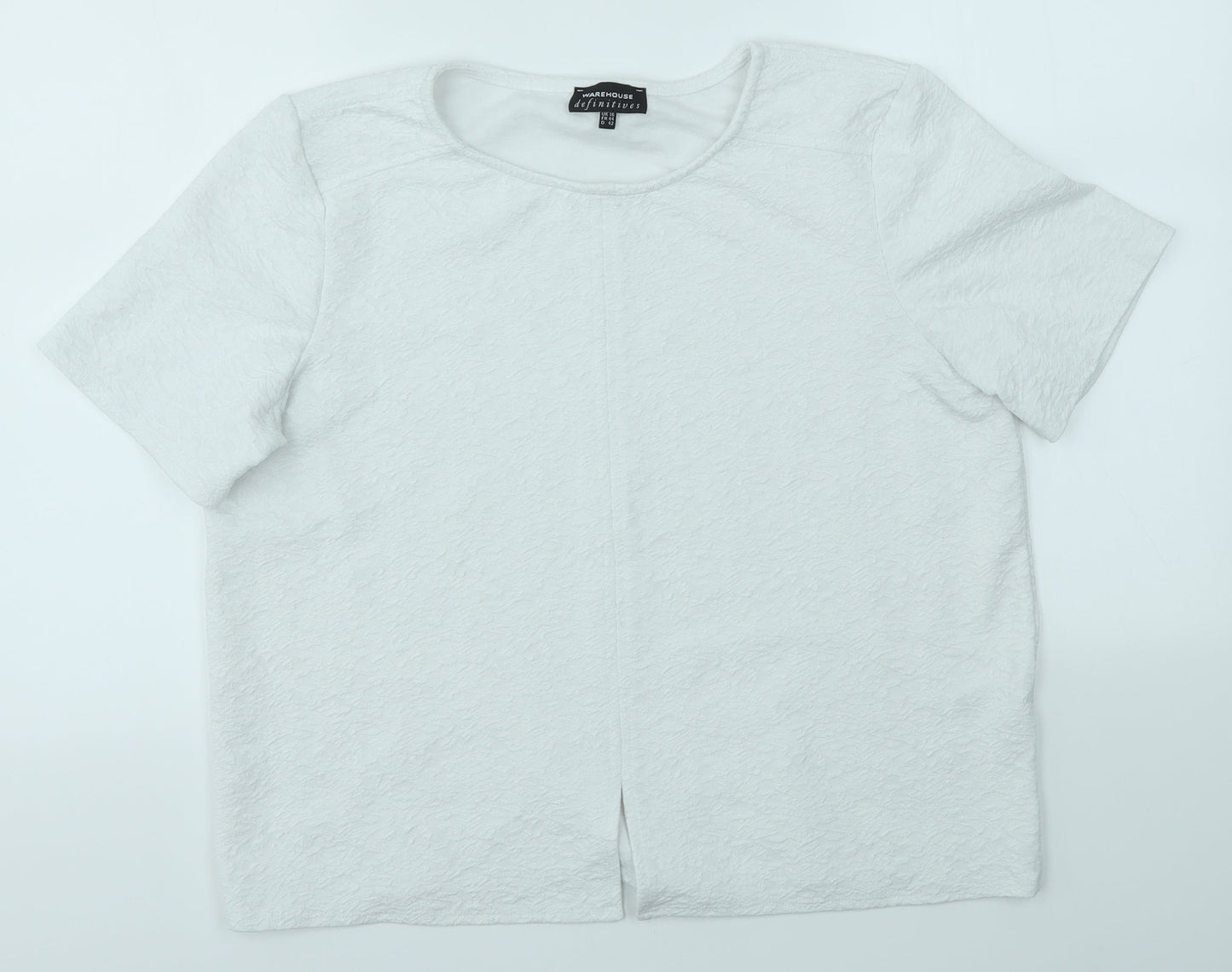 Warehouse Womens White   Basic T-Shirt Size 16