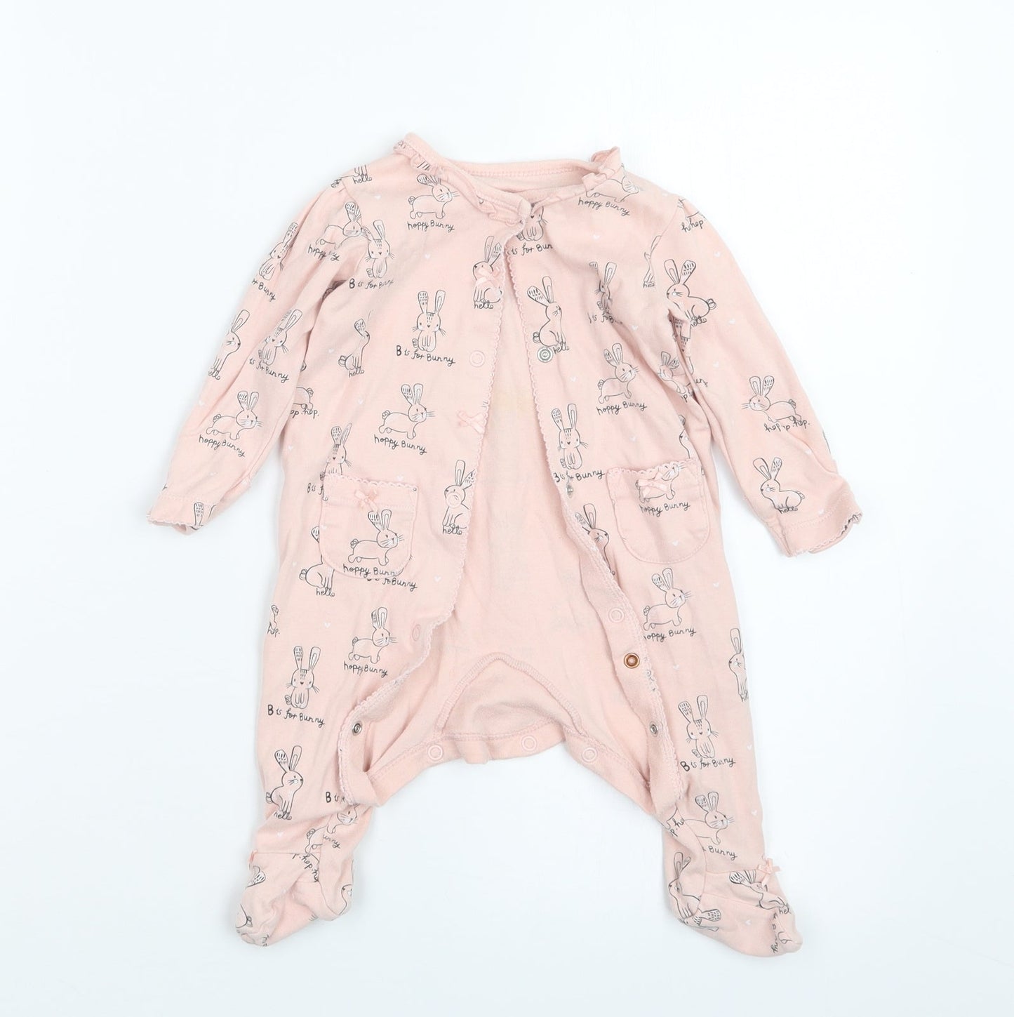 George Girls Pink Geometric  Babydoll One Piece Size 3-6 Months
