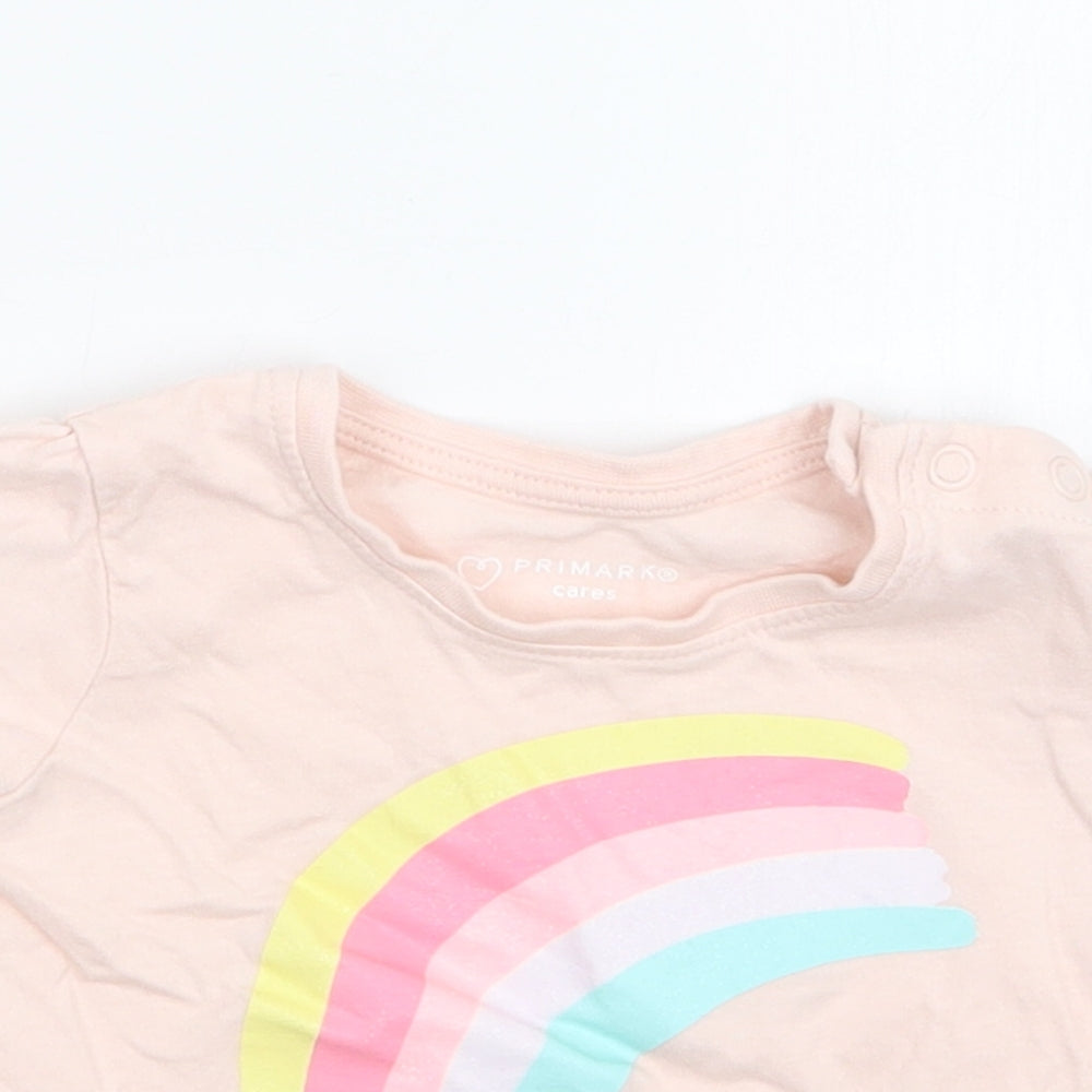 Primark Girls Pink   Basic T-Shirt Size 3-6 Months