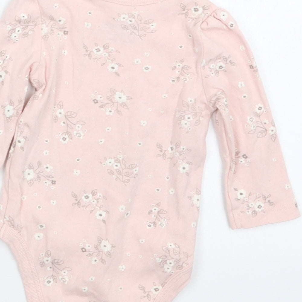 So Cute Girls Pink Floral  Babygrow One-Piece Size 3-6 Months
