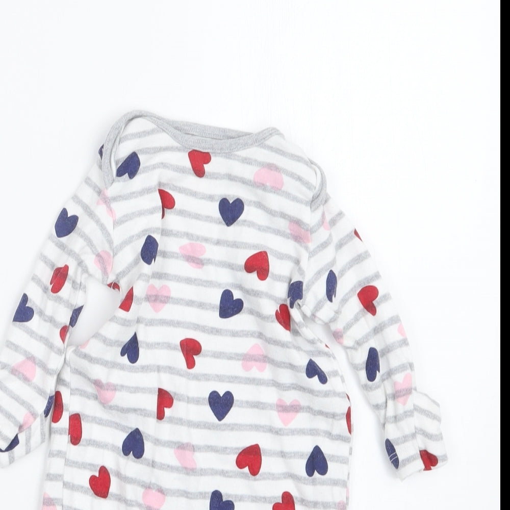 F&F Girls Grey Geometric  Babydoll One Piece Size 0-3 Months