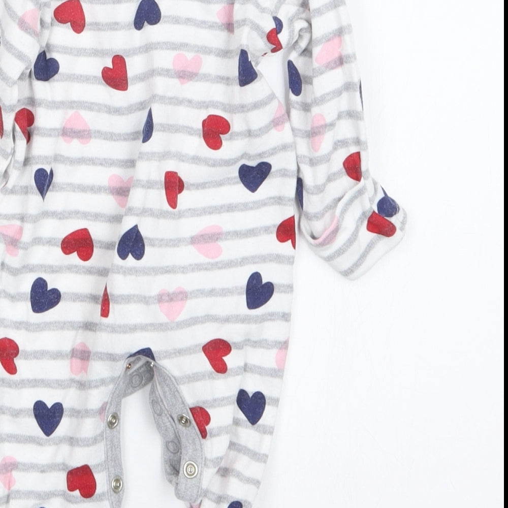 F&F Girls Grey Geometric  Babydoll One Piece Size 0-3 Months
