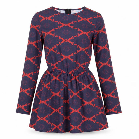 Womens Blue Geometric  Mini  Size S