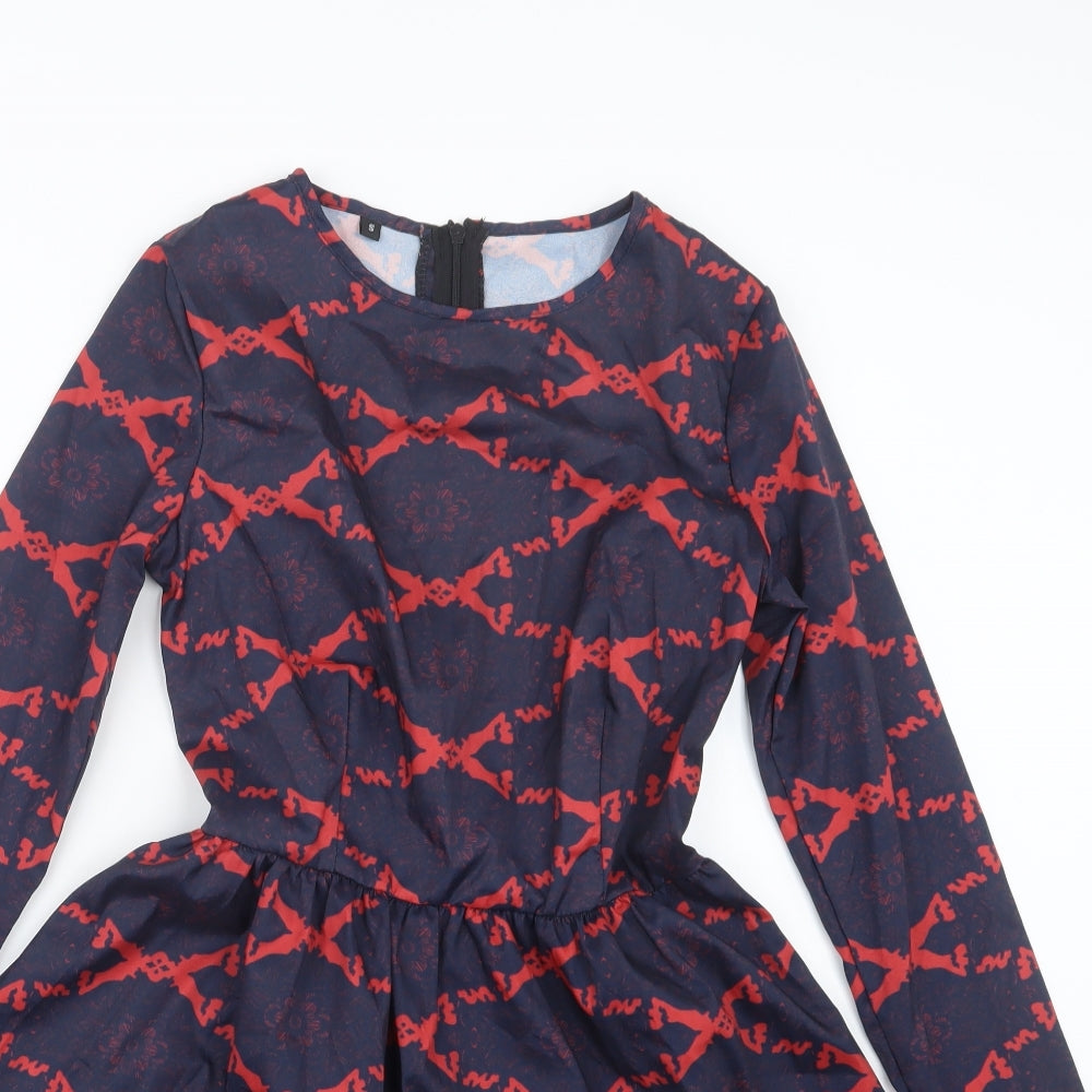 Preworn Womens Blue Geometric  Mini  Size S