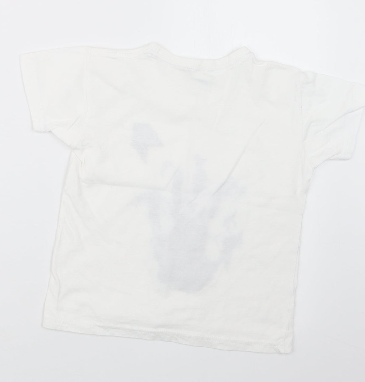 Stars & Stripes Boys White   Basic T-Shirt Size 5-6 Years