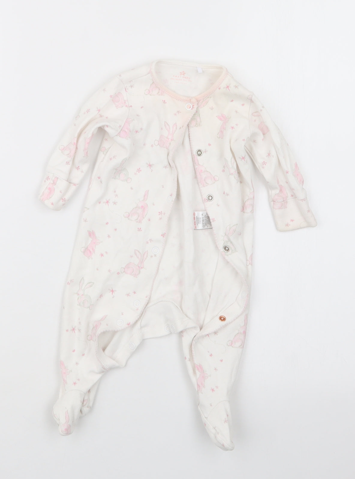 NEXT Girls Pink Geometric  Babydoll One Piece Size 3-6 Months