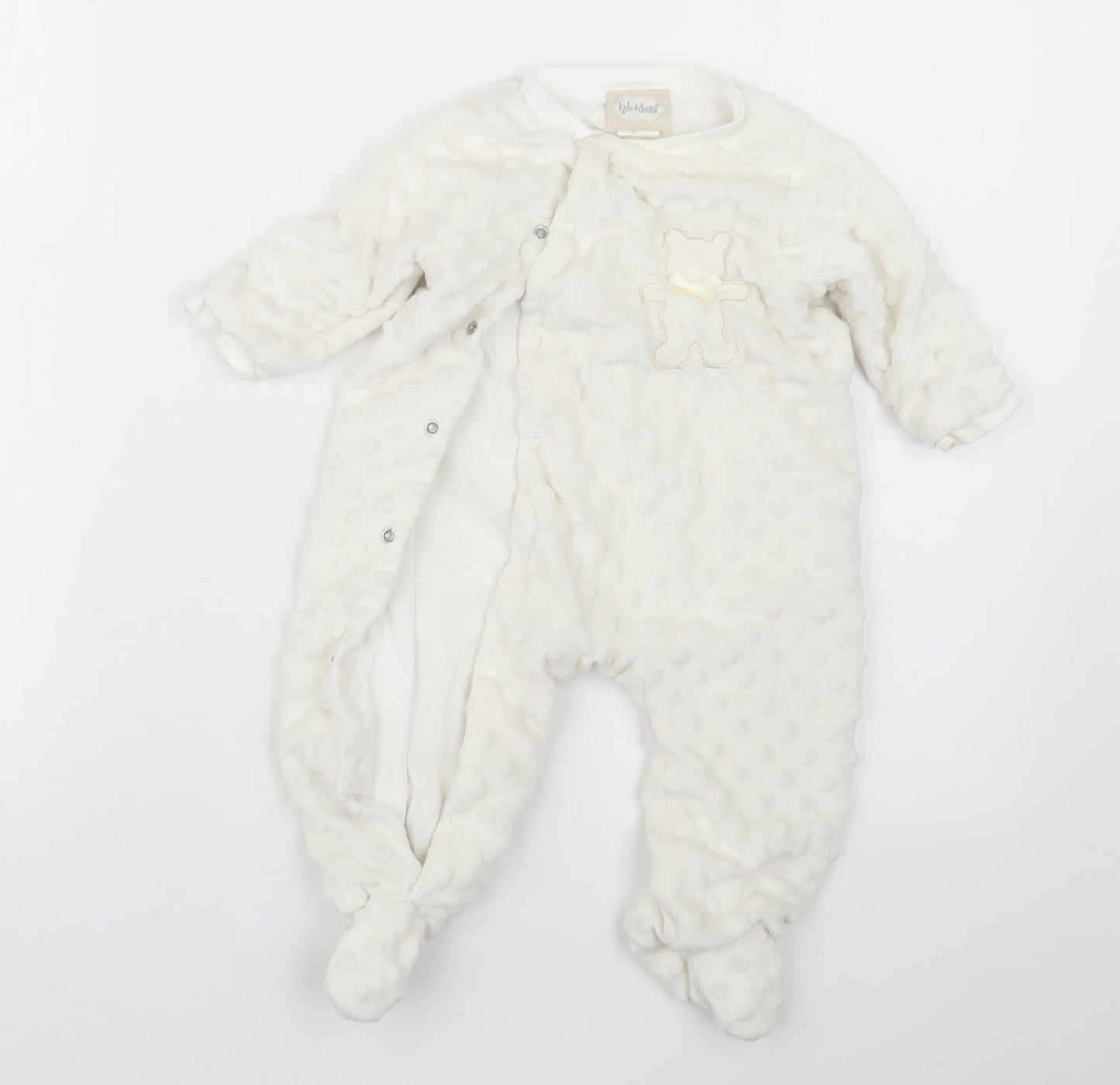 kyle&deena Girls White   Coverall Outfit/Set Size 6-9 Months